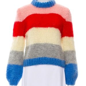 Ganni Juillard Mohair striped Sweater Size XS